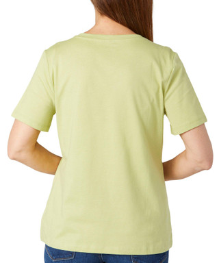Thumbnail 2: Coral Bay Coral Bay Womens Solid V-Neckline Short Sleeve Top 