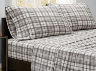 Thumbnail 1: Sleep Philosophy True North Plaid Micro Fleece Sheet Set 