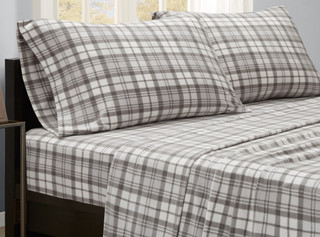Thumbnail 3: Sleep Philosophy True North Plaid Micro Fleece Sheet Set 