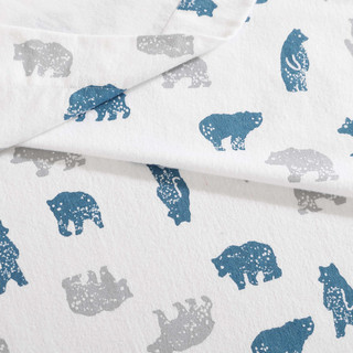 Thumbnail 5: Eddie Bauer Eddie Bauer Bear Mountain Cotton Flannel Sheet Set 