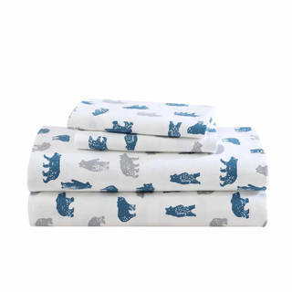 Thumbnail 2: Eddie Bauer Eddie Bauer Bear Mountain Cotton Flannel Sheet Set 