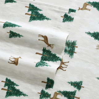 Thumbnail 5: Eddie Bauer Eddie Bauer Deer Hollow Cotton Flannel Sheet Set 