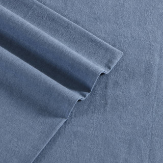 Thumbnail 5: Eddie Bauer Eddie Bauer Solid Chambray Blue Cotton Flannel Sheet Set 