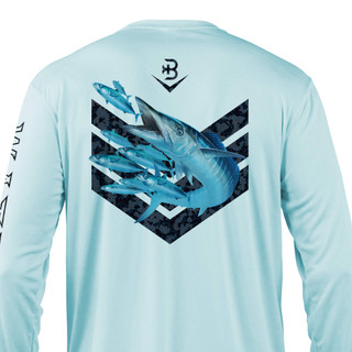 Thumbnail 3: BRINY Briny Hunted Mens Long Sleeve Performance Fishing Shirt 