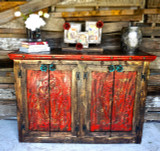 Agave Rose Door Buffet in Red