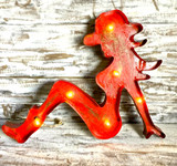 Pin-Up Cowgirl Marquee in Red