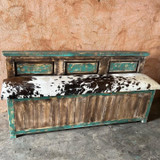 Priscilla Cowhide Storage Bench