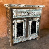Iron Door side cabinet with drawer