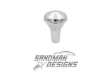 Polished billet shifter knob for most GM models, with a tapered stem and a pointed dome top