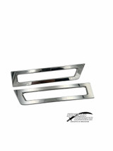 Pair of polished billet rear marker bezels for the 1972–73 Caprice and Impala, front view
