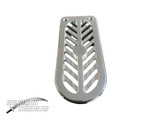 Polished billet door jamb vent for the 1972–76 Caprice and Impala, with angled chevron slots and an SD logo in the center