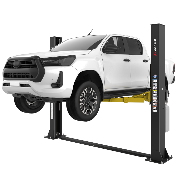 APEX AL9LC Two Post Car Lift - 9,000-Lb Capacity - Floorplate