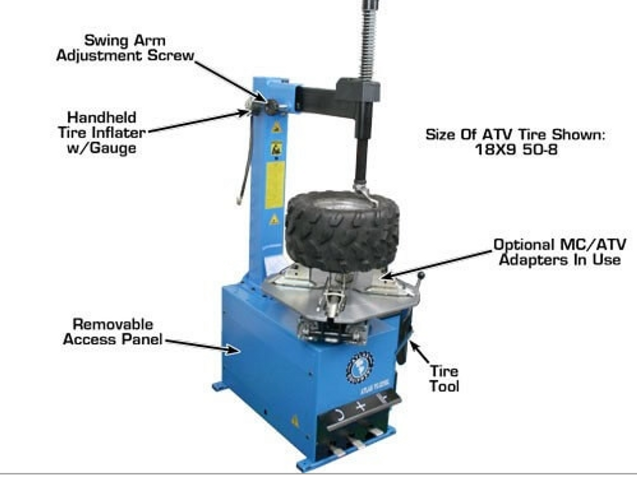 ATLAS® TC221 Rim-Clamp Tire Changer