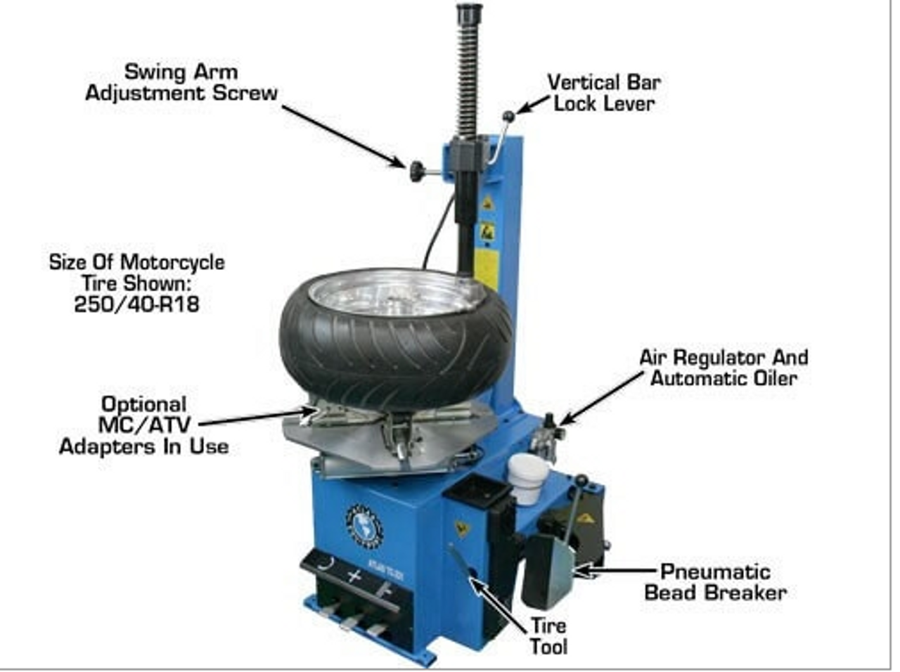 ATLAS® TC221 Rim-Clamp Tire Changer