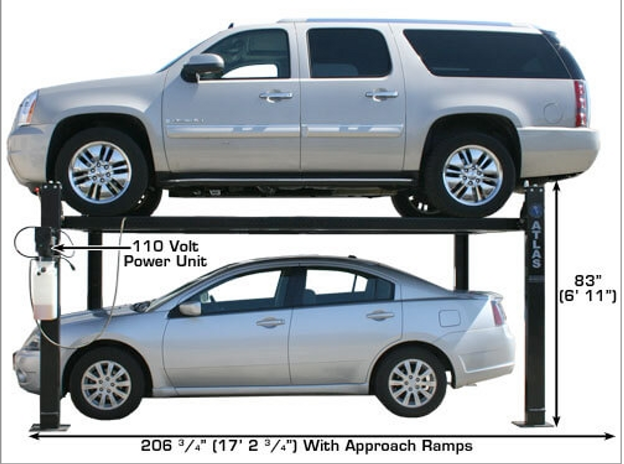 Atlas® 8,000 lbs 4 Post Lift Automotive Equipment Garage Pro 8000