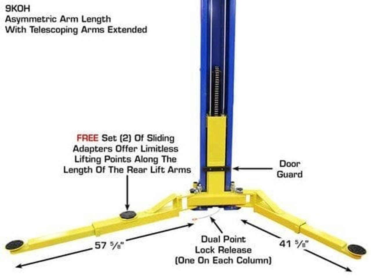 ATLAS®  9KOHX - 9,000-lbs Overhead 2-Post Lift