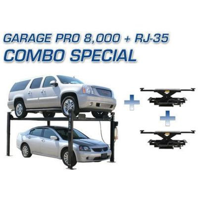 ATLAS PRO8000 4 Post Lift + RJ35 Sliding Jacks Combo - Automotive