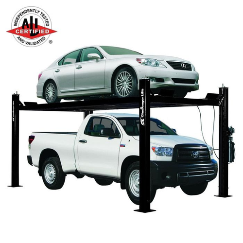 CHALLENGER CL4P9X-ER 9,000lb FOUR-POST HOME STORAGE LIFT W/ EXTENDED RAMPS