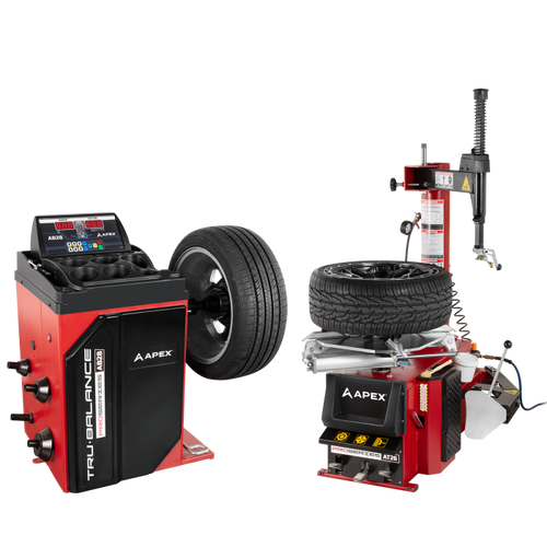 APEX AT26 + AB28 Tire Changer and Wheel Balancer Combo