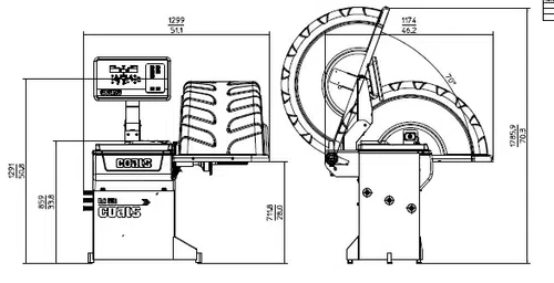 COATS RC450 2D Compact Wheel Balancer