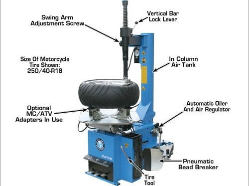 ATLAS TC289 Extra Large Turntable Rim-Clamp Tire Changer