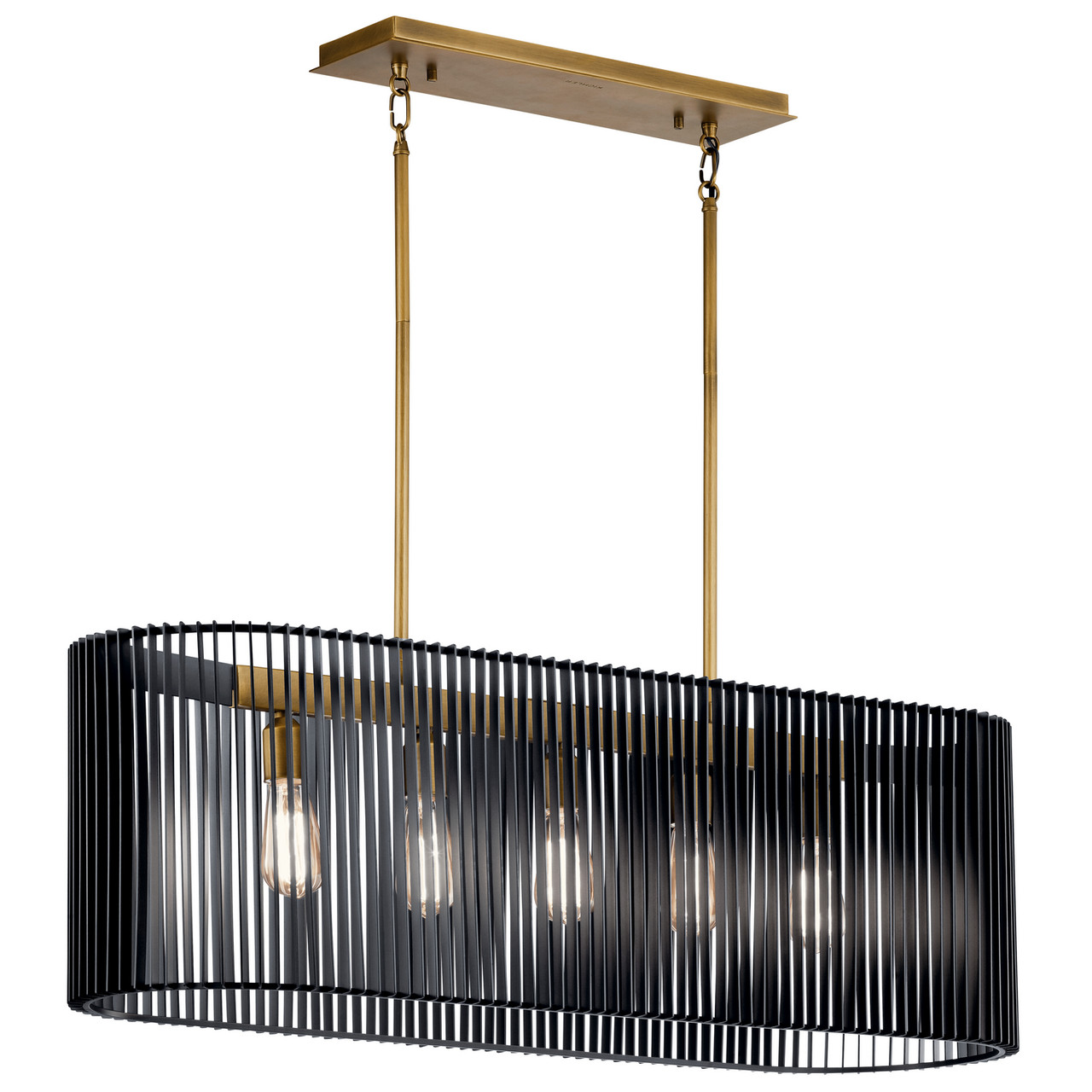 five light linear chandelier