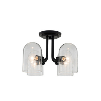 Cupola Four Light Semi Flush Mount in Matte Black (33|514045MB)