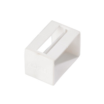 Tape Light Track Tape Light U Track End Cap in White Material (Not Painted) (12|10176WH)