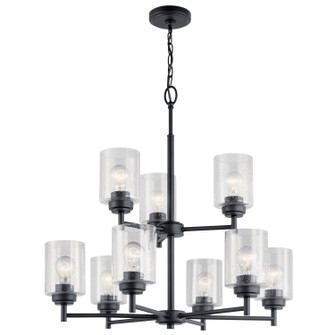 Winslow Nine Light Chandelier in Black (12|44031BK)