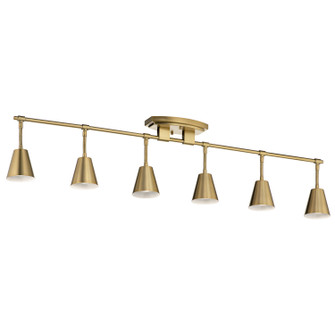 Sylvia Six Light Rail Light in Brushed Natural Brass (12|52130BNB)