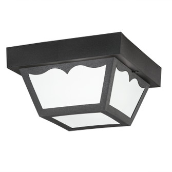 Outdoor Plastic Fixtures One Light Outdoor Ceiling Mount in Black (12|9320BK)