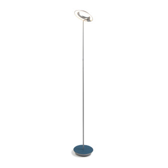 Royyo LED Floor Lamp in Silver, azure felt (240|RYO-SW-SIL-AZF-FLR)