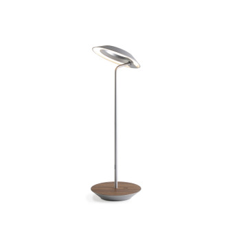 Royyo LED Desk Lamp in Silver, oiled walnut (240|RYO-SW-SIL-OWT-DSK)
