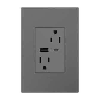 Adorne Tamper-Resistant Ultra-Fast USB Type-A/C Outlet in Magnesium (246|ARTRUSB156ACM4)