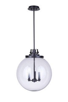 Globe Three Light Pendant in Matte Black (90|101608)