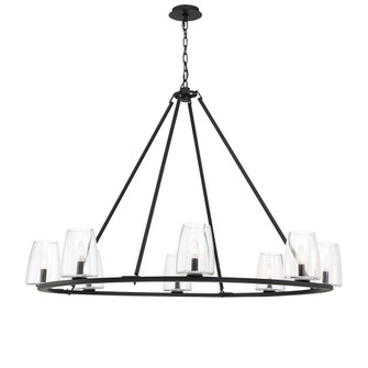 Beckett Eight Light Chandelier in Black (90|190808)