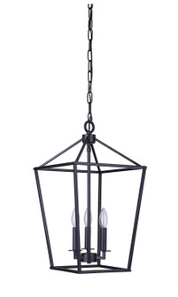 Three Light Lantern in Matte Black (90|310308)