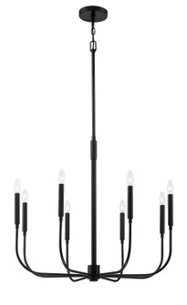 Eight Light Chandelier in Black (90|580808)