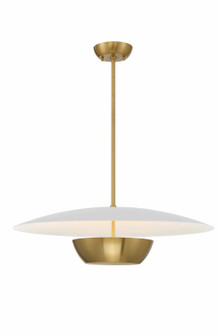 Echo Four Light Pendant in White and Brass (90|803212)