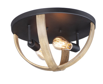 Compass Two Light Flush Mount in Barn Wood / Black (16|27570BWBK)