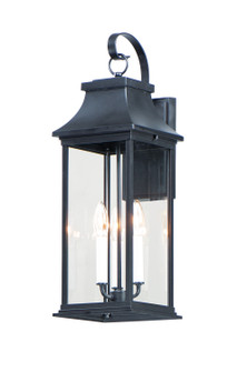 Vicksburg Three Light Outdoor Wall Lantern in Black (16|30024CLBK)