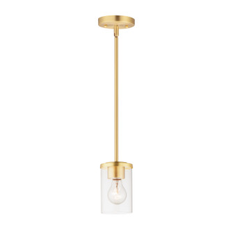 Corona One Light Mini Pendant in Satin Brass (16|90200CLSBR)