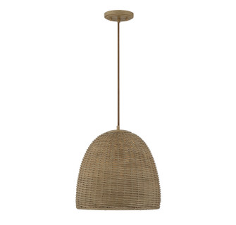 One Light Pendant in Natural Wicker (446|M70107NWIC)