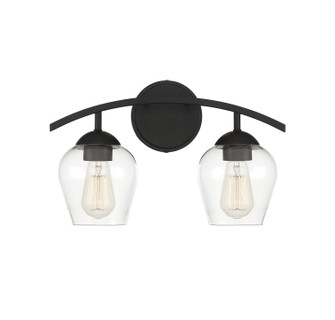 Mbath Two Light Bathroom Vanity Light in Matte Black (446|M80031MBK)