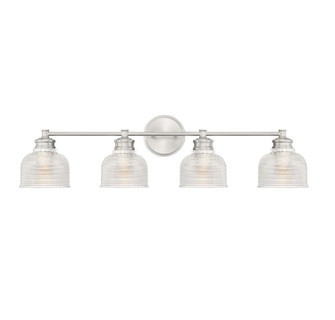 Mbath Four Light Bathroom Vanity Light in Brushed Nickel (446|M80036BN)