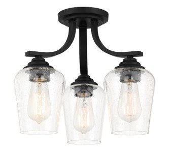 Shyloh Three Light Semi Flush / Chandelier in Coal (7|4926-66A)