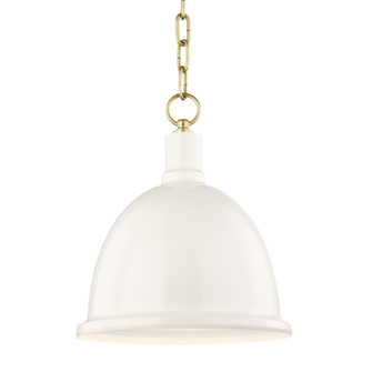 Blair One Light Pendant in Aged Brass/Cream (428|H238701S-AGB/CR)