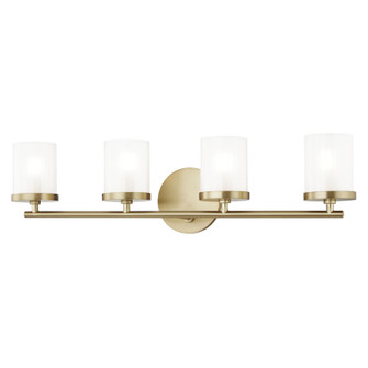 Ryan Four Light Bath and Vanity in Aged Brass (428|H239304-AGB)