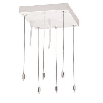 LED Lay-In Panel Light Pendant Mounting Kit with Canopy for LED Back-Lit Panel in White (167|NPDBL-PKW)
