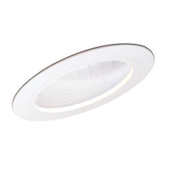 Recessed 6'' Sloped Phenolic Stepped Baffle Trim in White (167|NTP-614W)